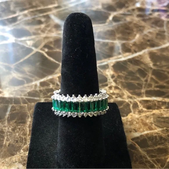 NEW Eternity Band Sterling Silver 925 S - Picture 2 of 5